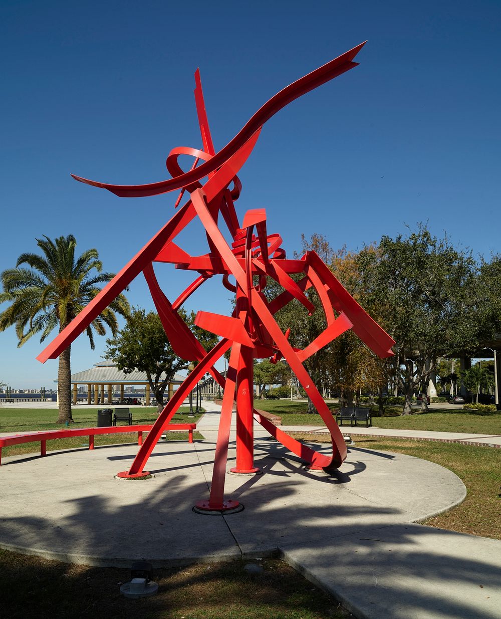                         David Black's 2012 "Fire Dance Sculpture" at Centennial Park in Fort Myers, a small city on…