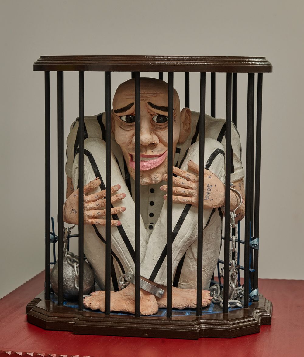                         One of the astounding, even disturbing, sculptures by Marvin (Marc) Francis at the Kentucky Folk Art…
