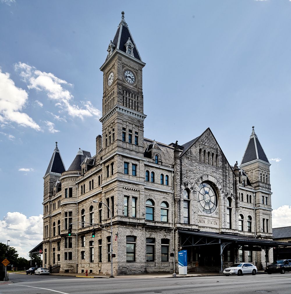                         Massive Union Station in Louisville, Kentucky's largest city, which lies along the winding Ohio…