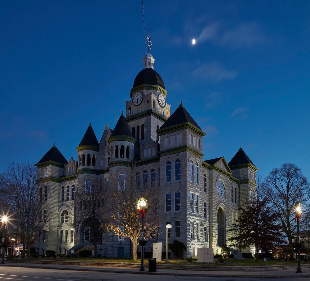                         The majestic, Richardsonian Romanesque-style Jasper County Courthouse was built in 1898 and 1899 of…