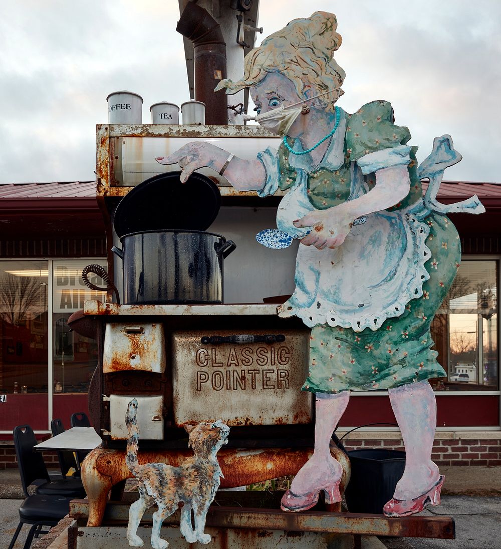                         A most unusual, family-oriented sign outside the Pancake Hut restaurant in Carthage, Missouri       …
