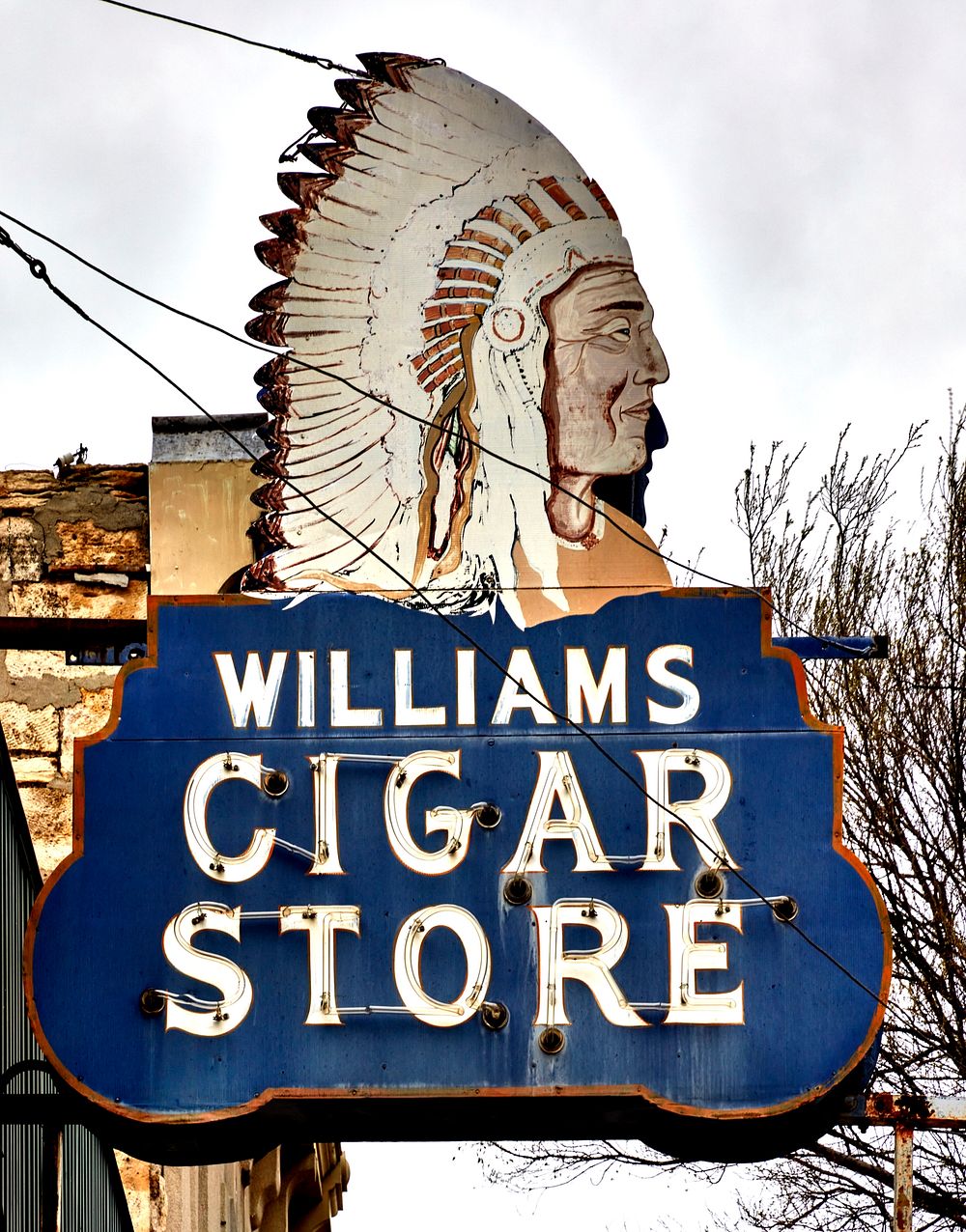                        This "cigar store Indian" was not a carving but a sign, bearing the likeness of a Native American…