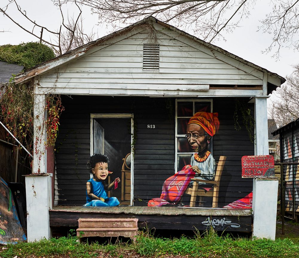                        This is one of three adjacent homes in a low-income neighborhood of Baton Rouge, Louisiana, that…