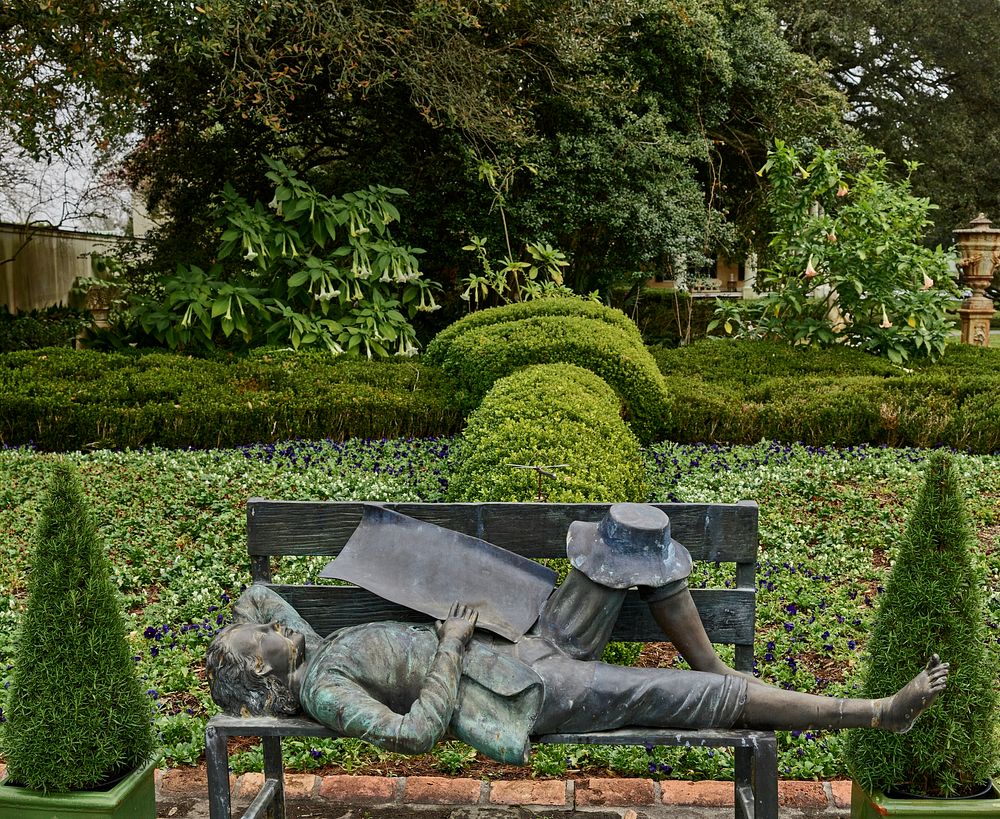                         Both this sculpture and the scene epitomize restfulness at the Houmas House and Gardens, a sugar…
