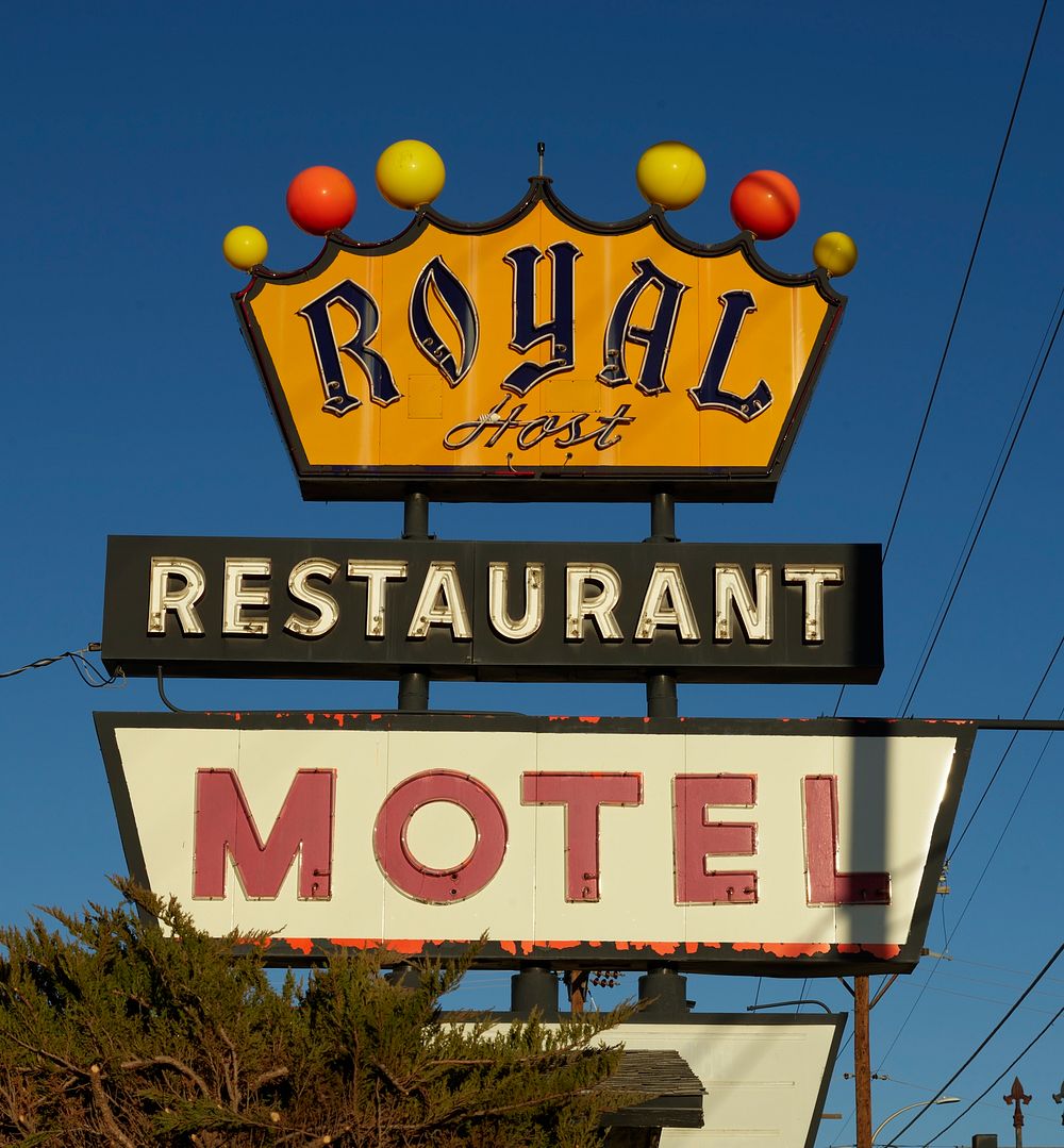                         Vintage sign for the Royal Host Motel and Restaurant in Las Cruces, the hub city of southern New…