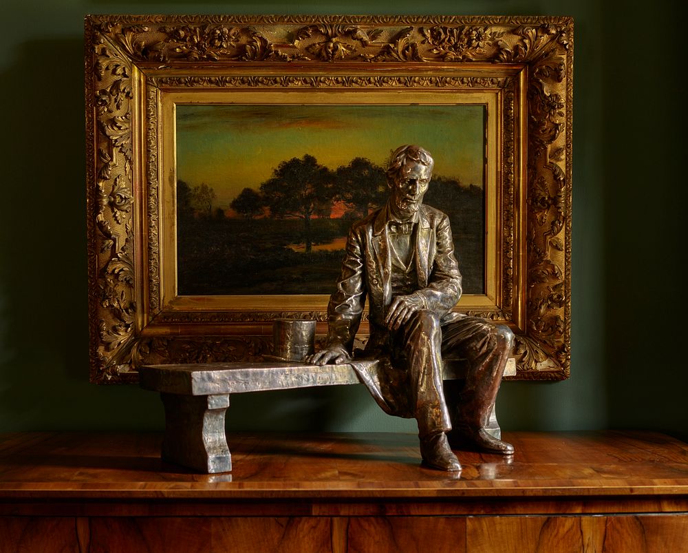                         This 64-pound, solid silver maquette of Abraham Lincoln can be seen at Houmas House and Gardens, a…