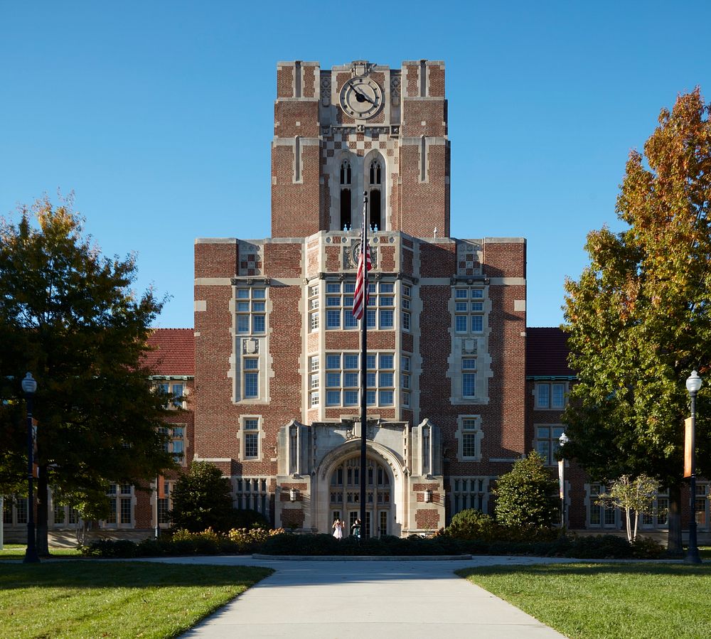                         The Gothic Revival-style Ayres Hall, completed in 1921, is a landmark on the sprawling campus of the…