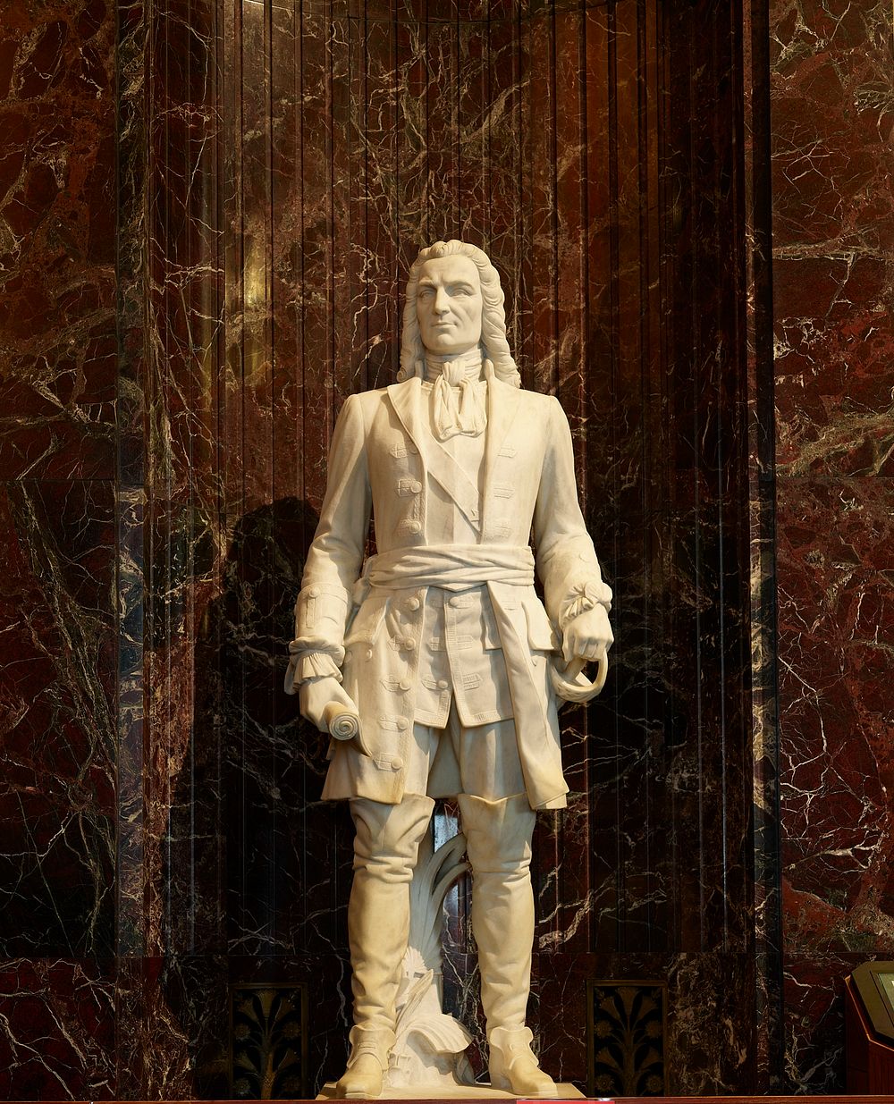                         Statue of Jean-Baptiste Le Moyne de Bienville by German-born sculptor Albert Rieker in the Louisiana…