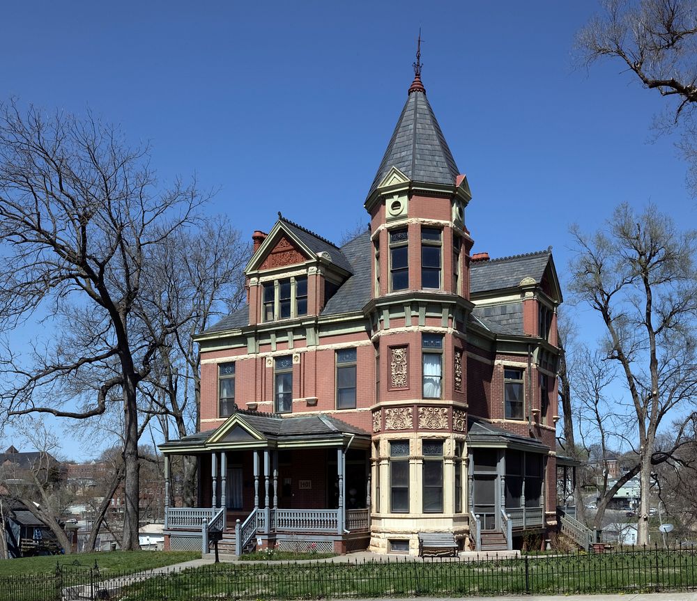                         One of several grand Victorian-era homes preserved in St. Joseph, the principal city in the…