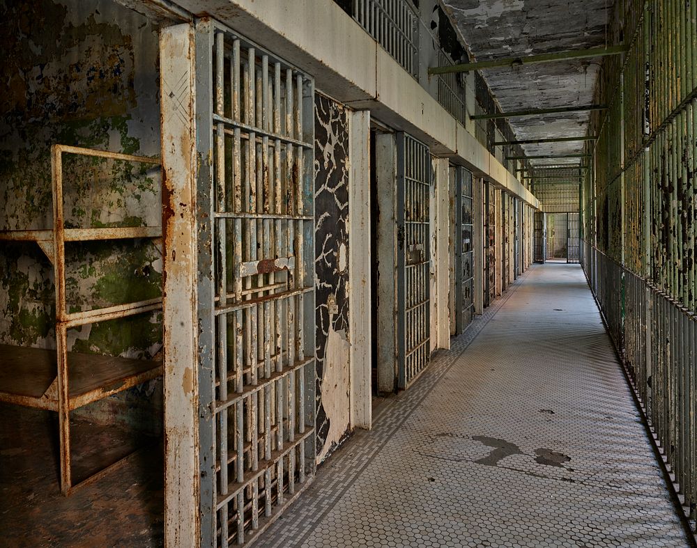                         Cellblock at the old (1836) Missouri State Penitentiary, now a museum, in Jefferson City, the…