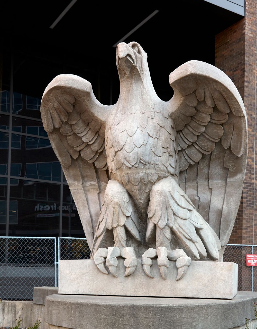                         This Indiana Limestone eagle adorns an entrance to the 1929 First National Bank Building in Sioux…