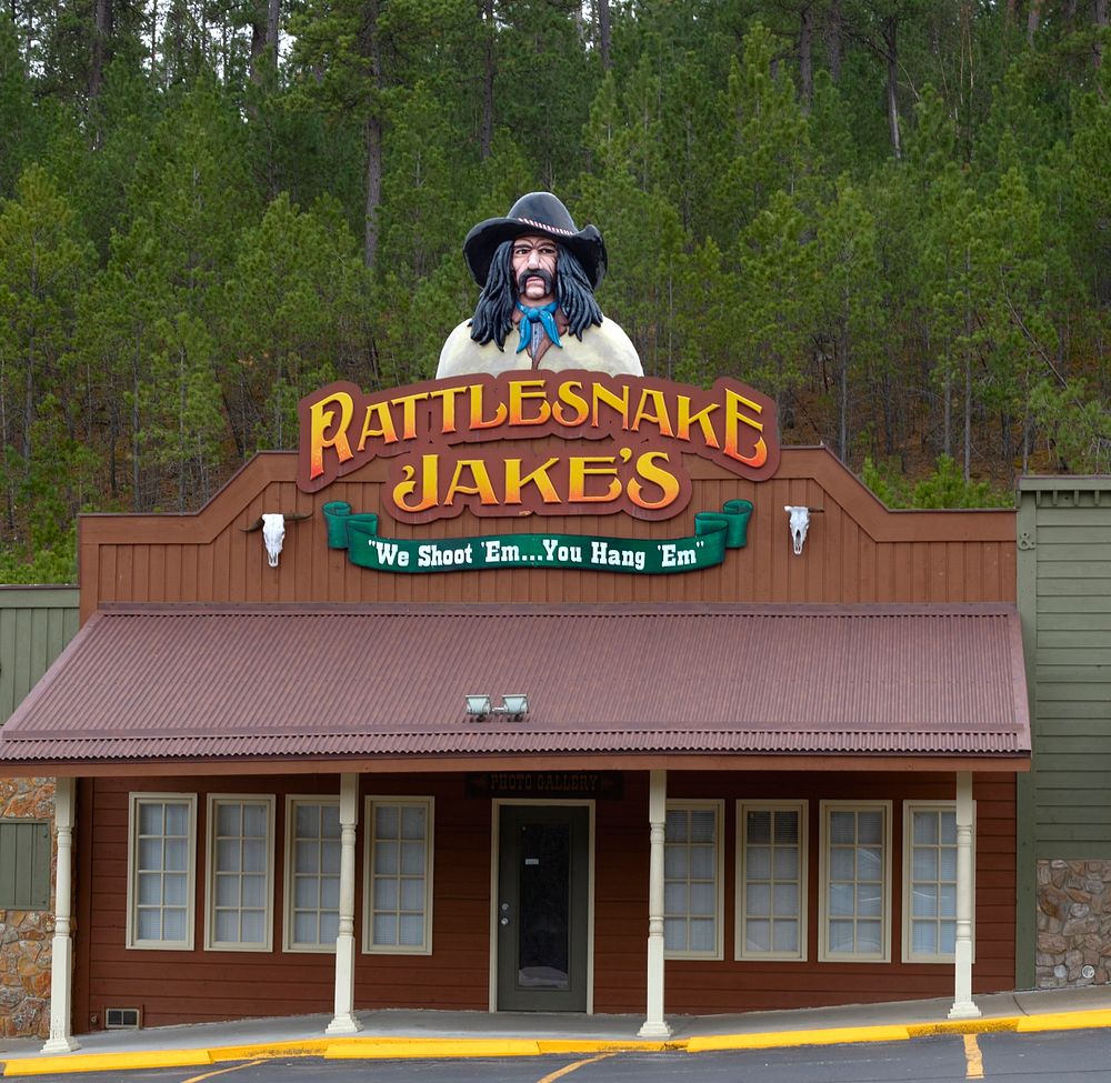                         Rattlesnake Jake's Gift Shop in Keystone, a tiny South Dakota tourist town near the Mount Rushmore…