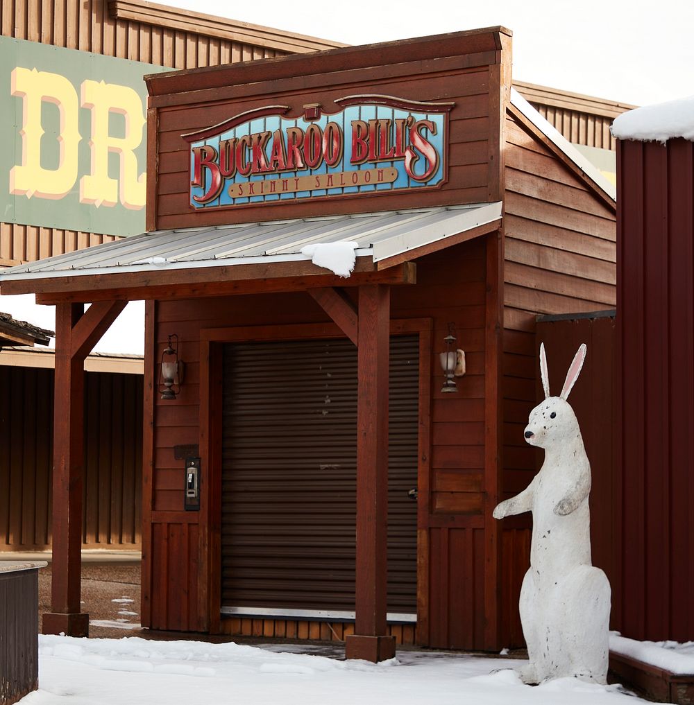                         A snowy rabbit, perfect for this late-December day, outside Wall Drug Store, one of the world's most…