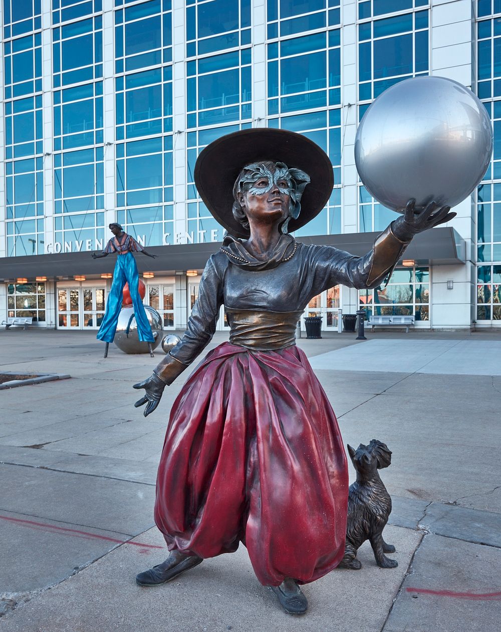                         One of six vibrant, oversized "Illumina" sculptures in array outside the convention center in Omaha…