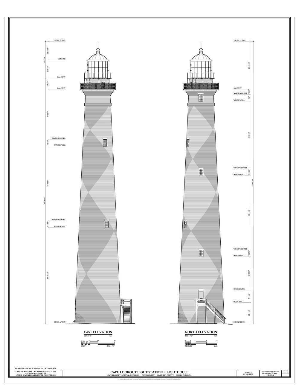 Cape Lookout Light Station, Lighthouse, Cape Lookout, Carteret County, NC