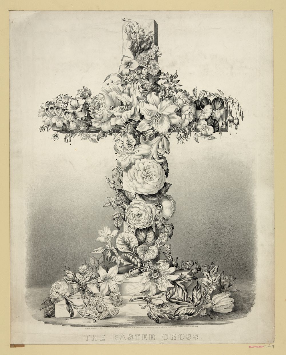The Easter cross, Currier & Ives.