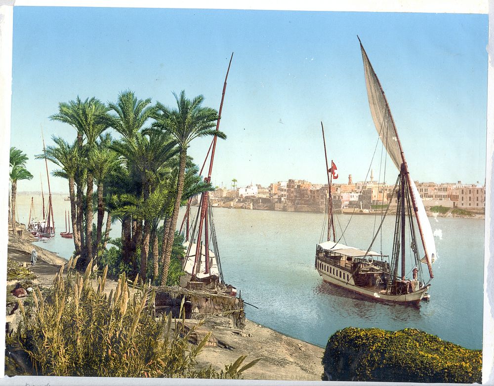 [Sailboat on the Nile, Cairo, Egypt], [between ca. 1890 and ca. 1900]