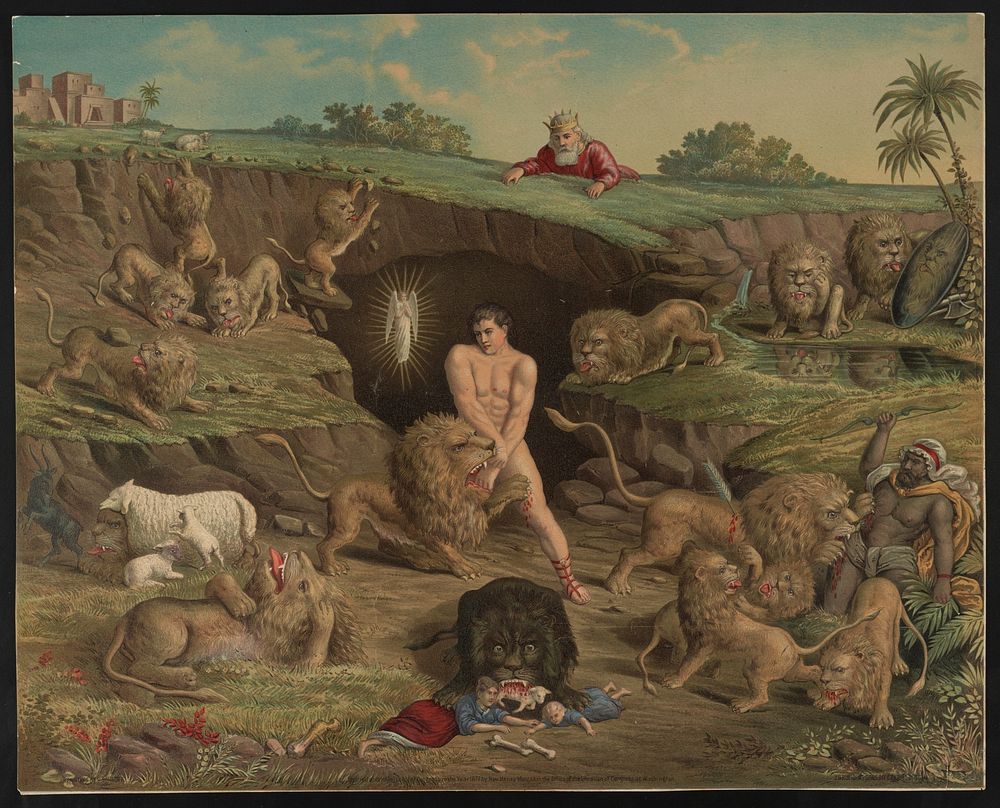 Twelve Temptations - Daniel in the Lions' Den, c1877.