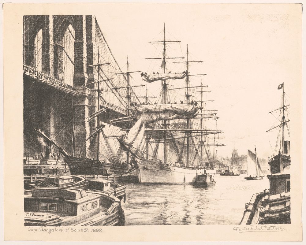 Ship "Bangalore" at South St., 1898