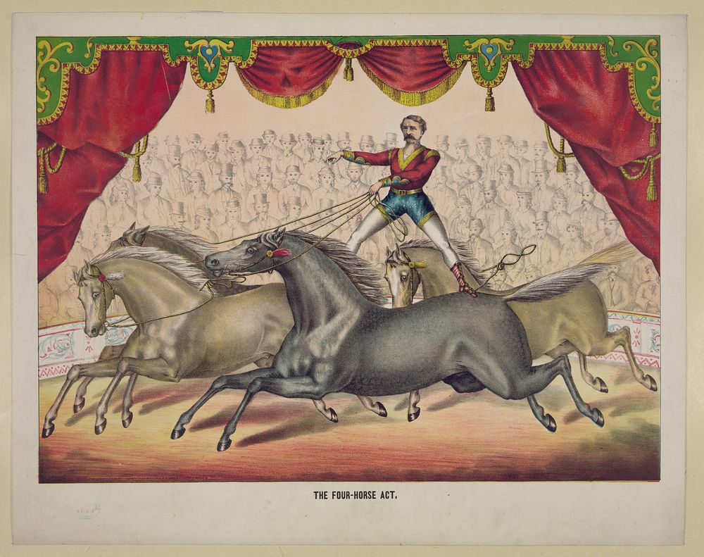 The four horse act, c1874.