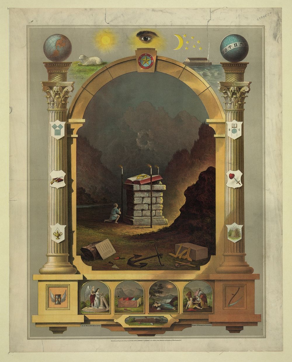 [Masonic chart], [c1872]