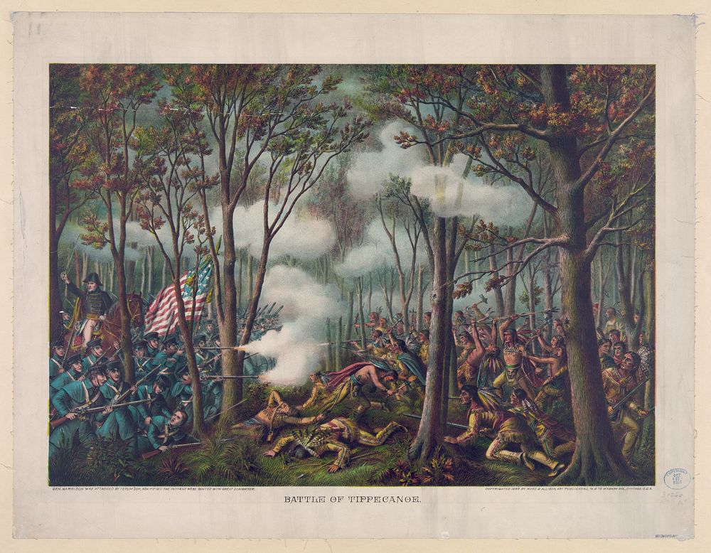 Battle of Tippecanoe, Kurz & Allison.