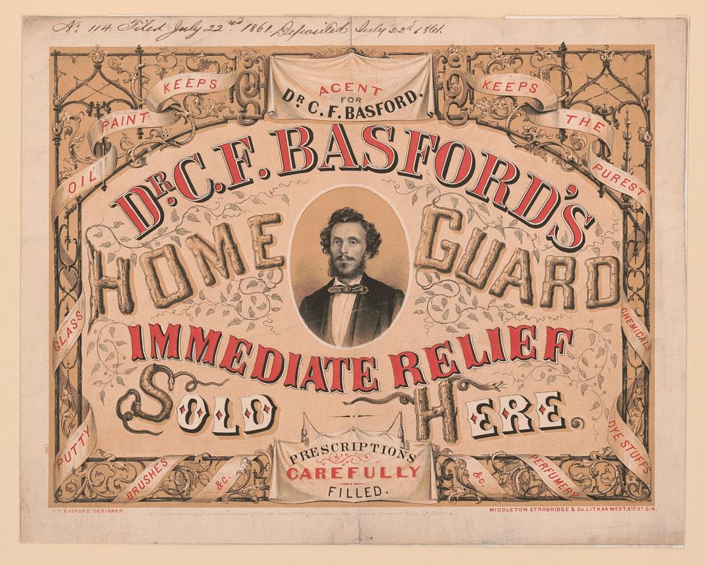 Dr. C.F. Basford's home guard, Middleton, Strobridge & Co., lithographer