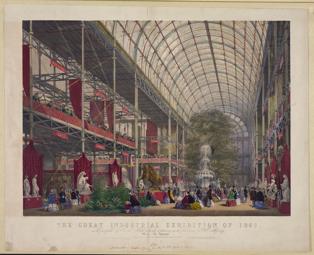 The great industrial exhibition of 1851. Plate 4. The transept