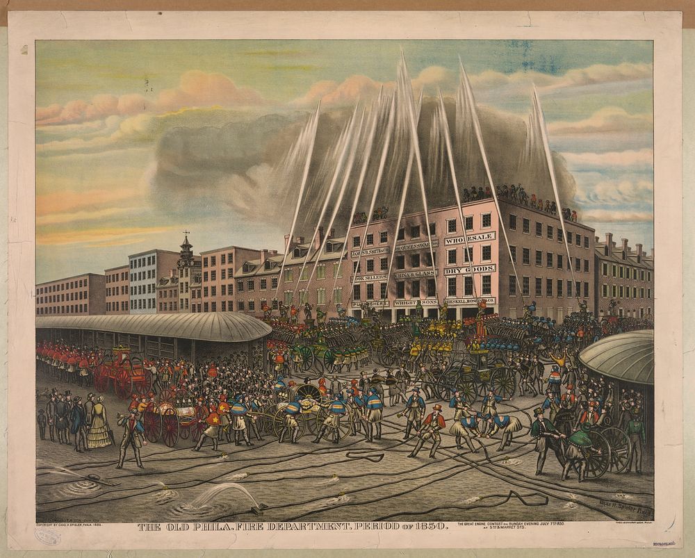 The old Phila. fire department. Period of 1850, c1883 Apr. 20.