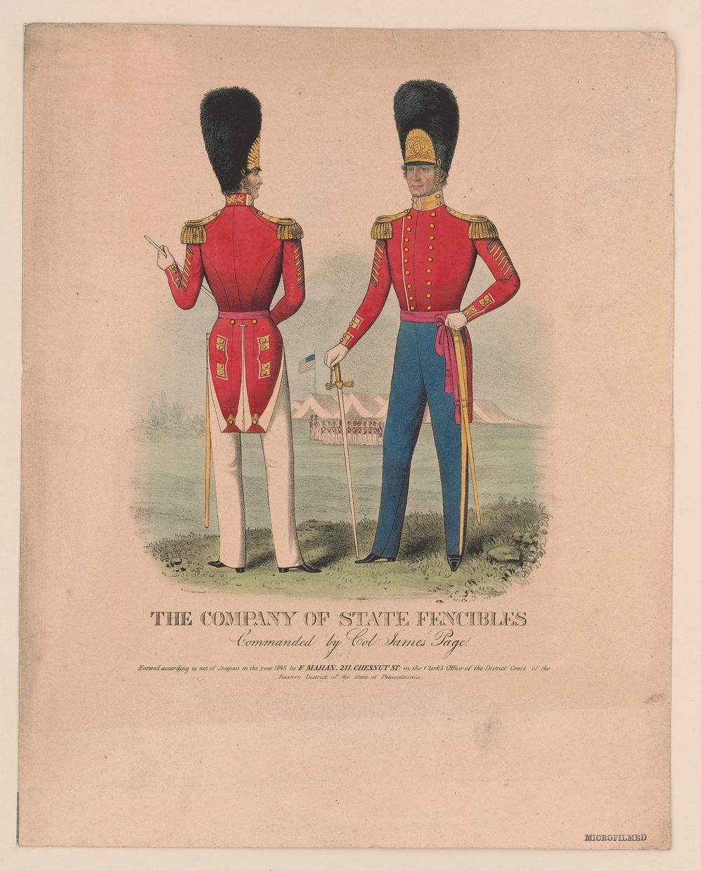 The company of state fencibiles, c1845 May 20.