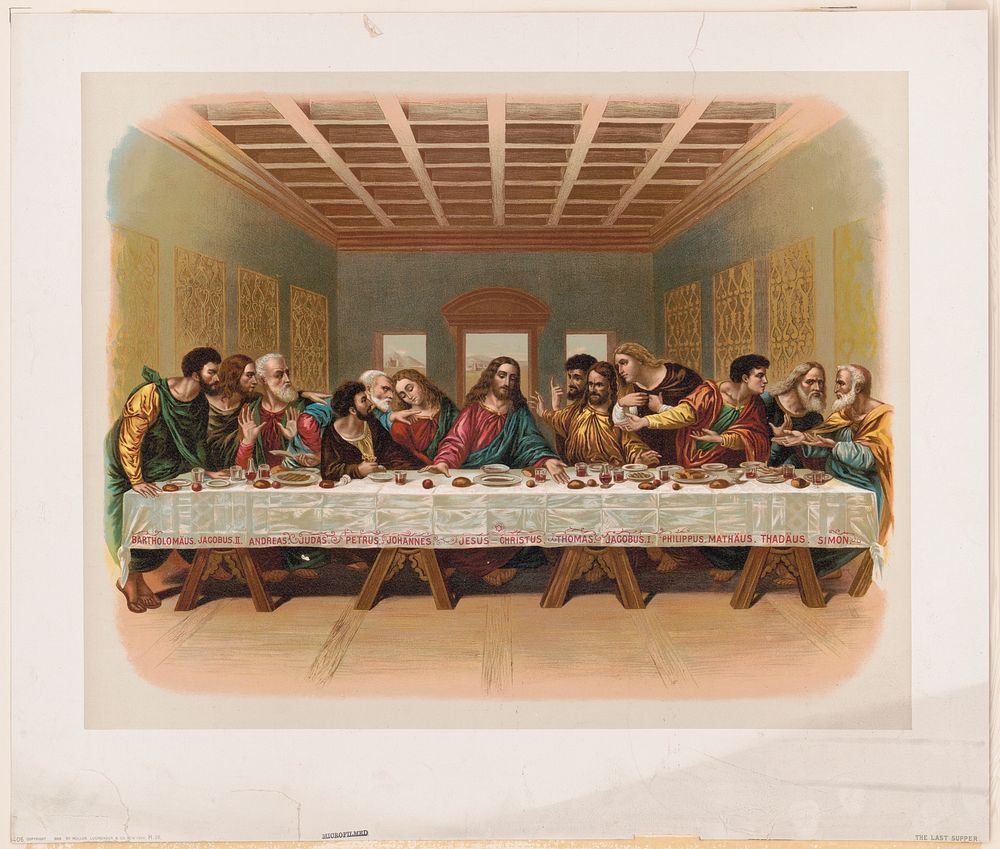 The last supper, Muller, Luchsinger & Co., copyright claimant