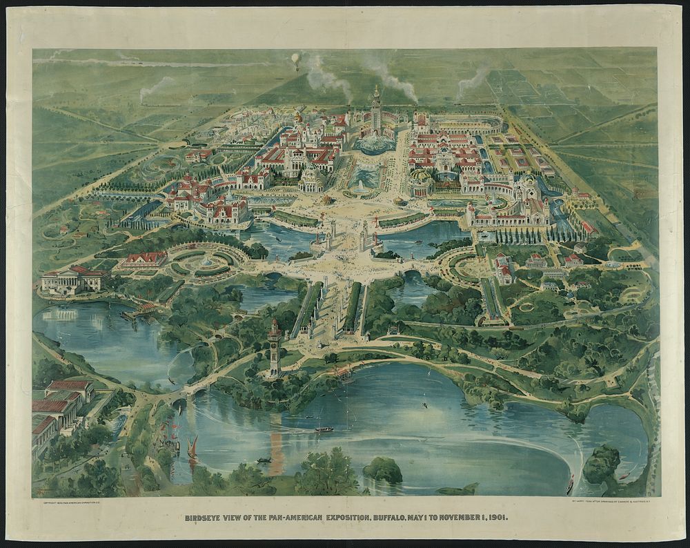Birdseye view of the Pan-American exposition, Buffalo, May 1 to November 1, 1901