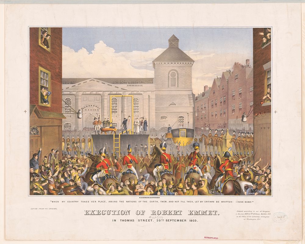 Execution of Robert Emmet, in Thomas Street 20th..September 1803