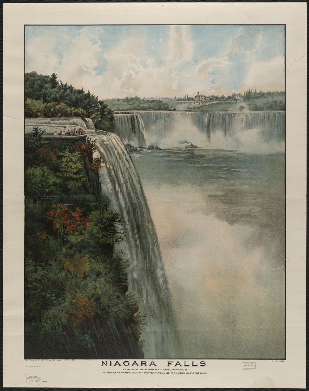 Niagara Falls / from the original painting owned by H.C. Tunison, Jacksonville, Ill.