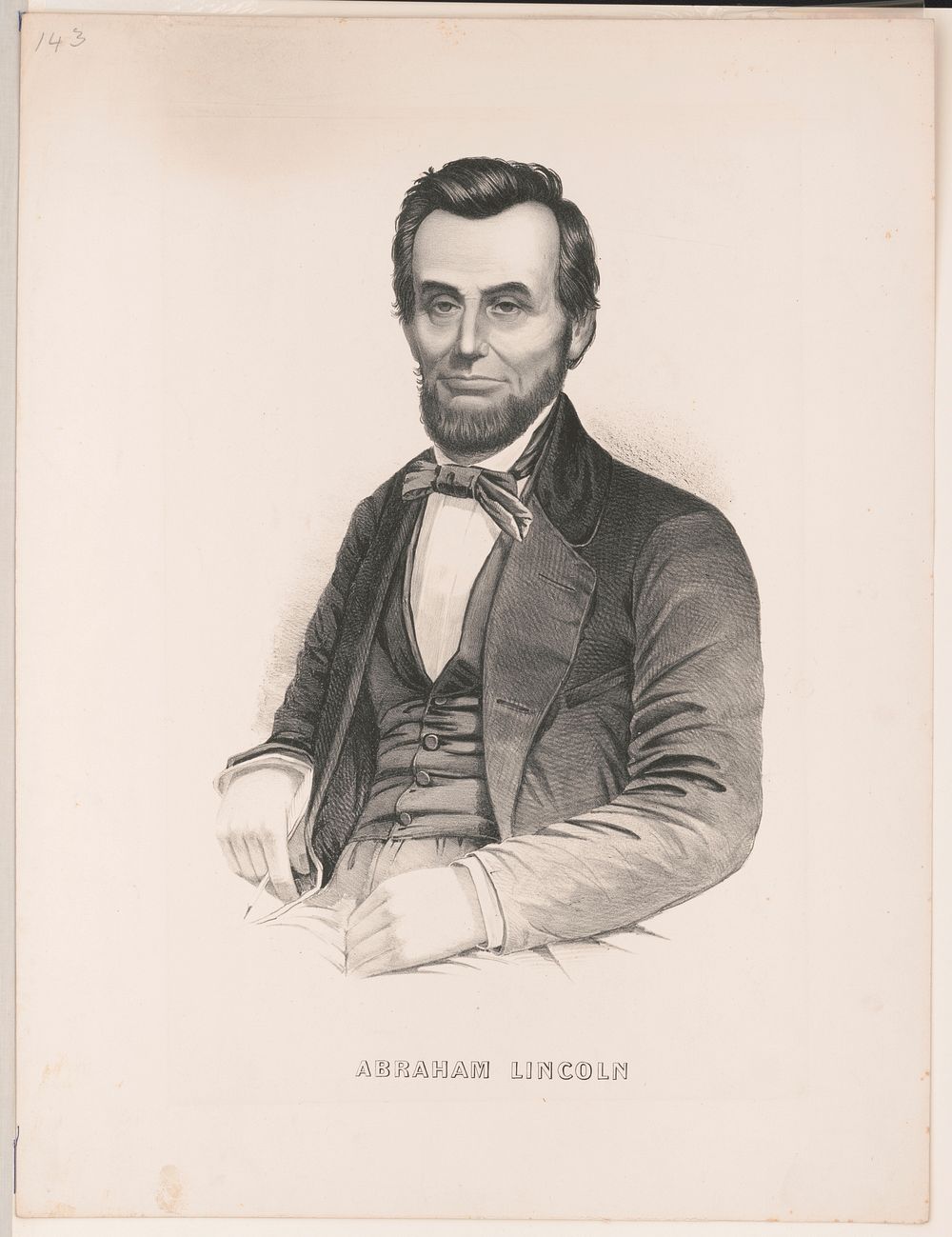Abraham Lincoln. Half-length portrait seated
