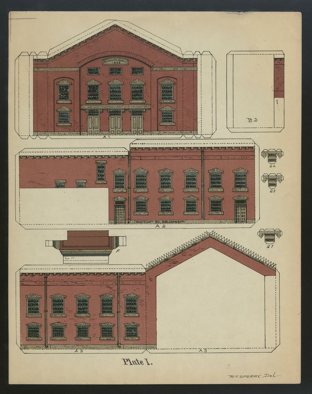 A model of Plymouth Church, Brooklyn, N.Y. / R.T. Sperry, del.