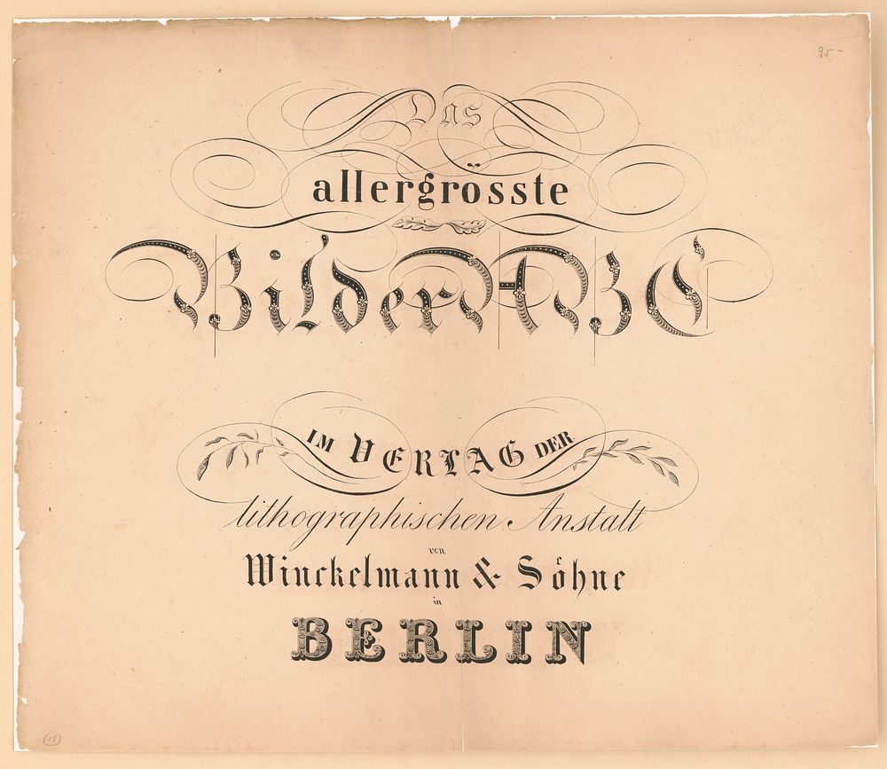 Das allegrösste Bilder ABC / lithographischen Anstalt von Winckelmann & Söhne.