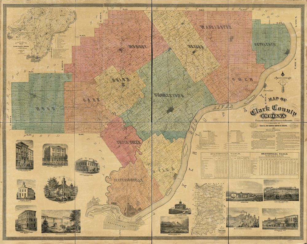 Map of Clark County, Indiana