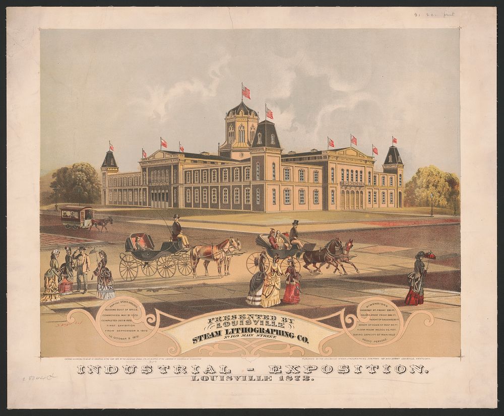 Industrial - exposition. Louisville 1872 / J. Heger del.