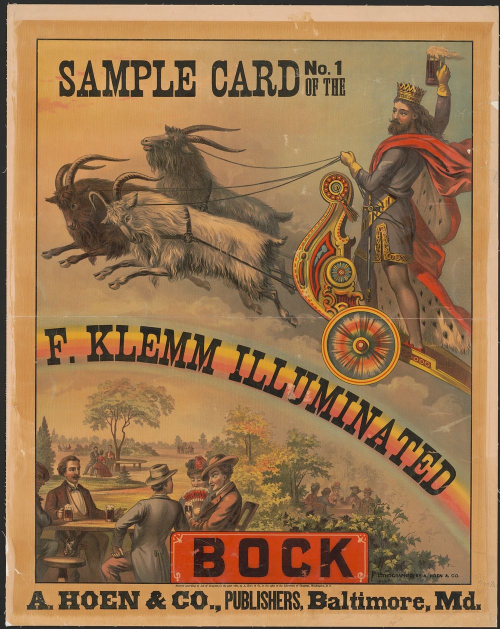 Sample card no. 1 of the F. Klemm illuminated, Bock