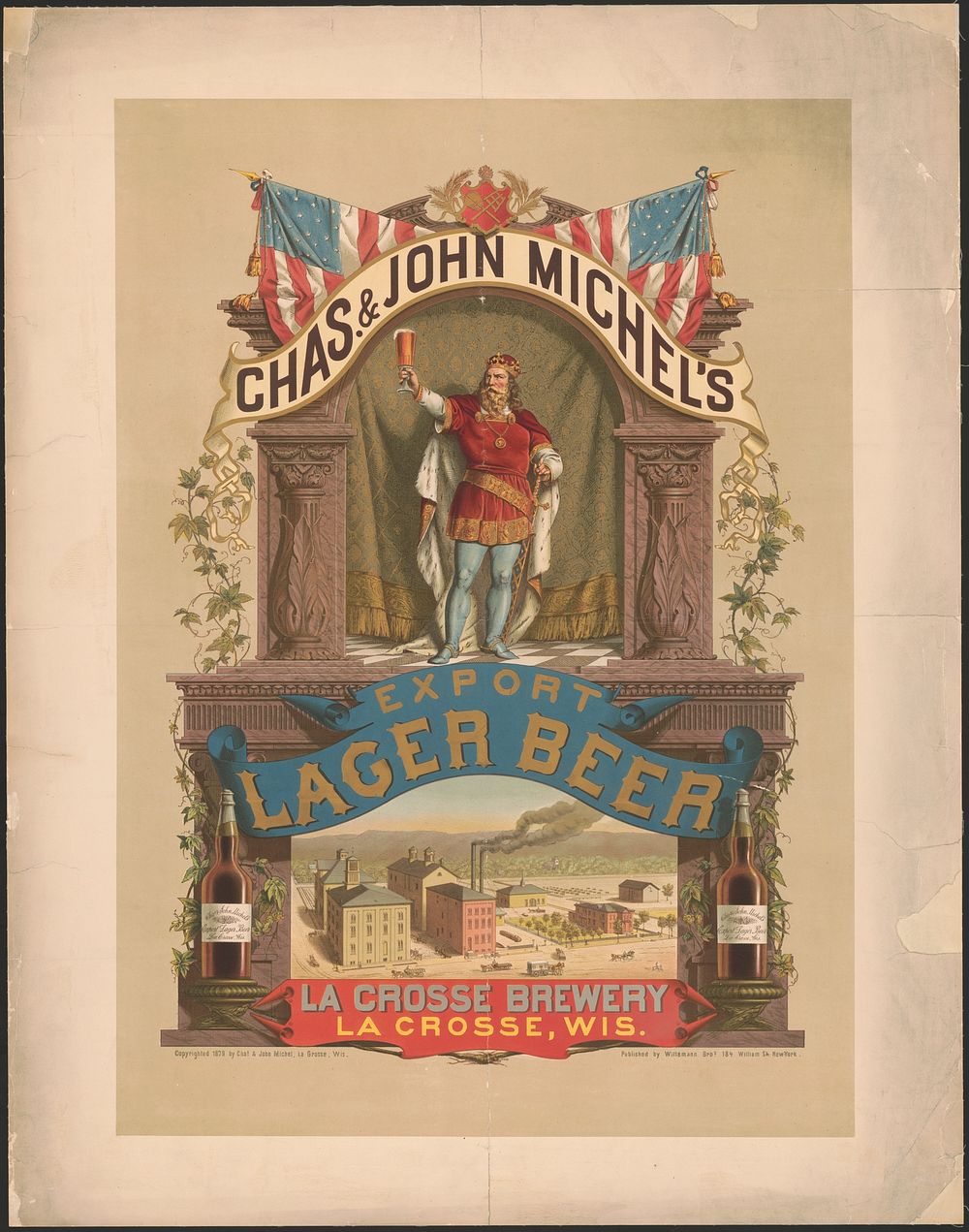 Chas. & John Michel's export lager beer, La Crosse brewery, La Crosse, Wis.