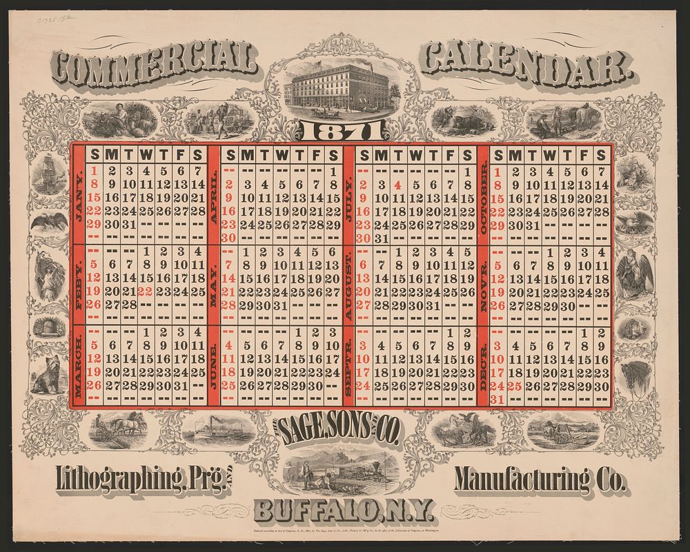 Commercial calendar, 1871