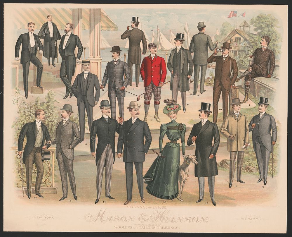 Spring & summer, 1898. Mason & Hanson, importers & jobbers of woolens and tailors trimmings