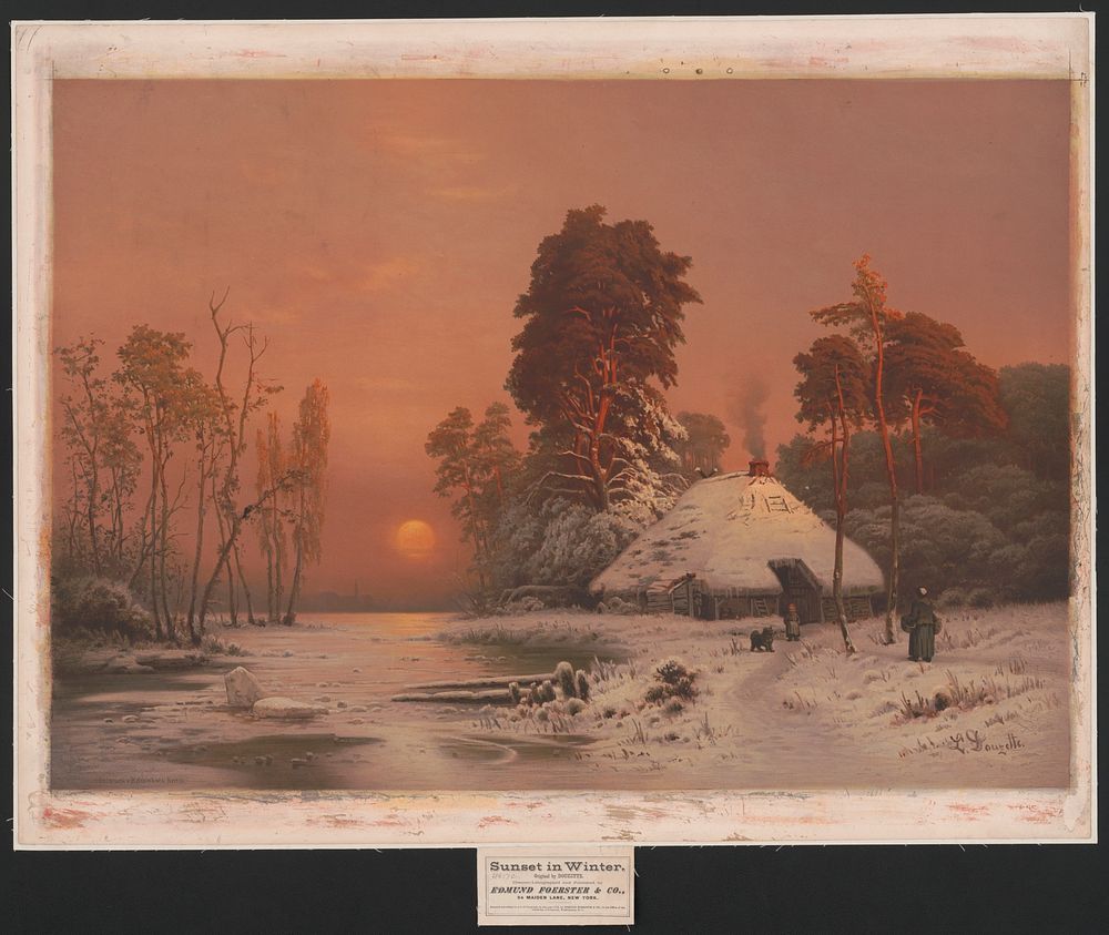 Sunset in winter