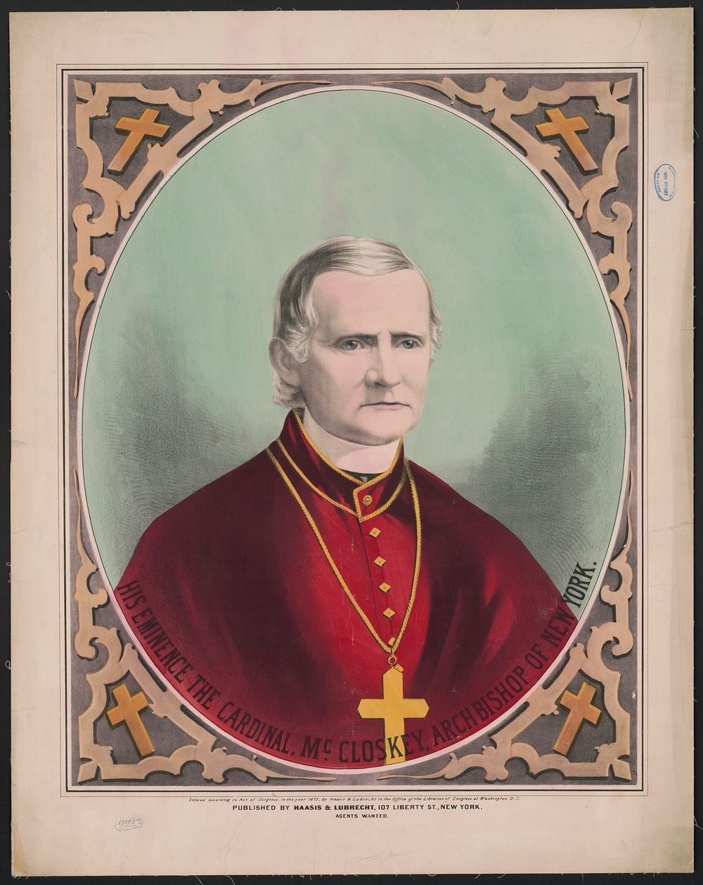 His eminence the Cardinal McCloskey, Archbishop of New York