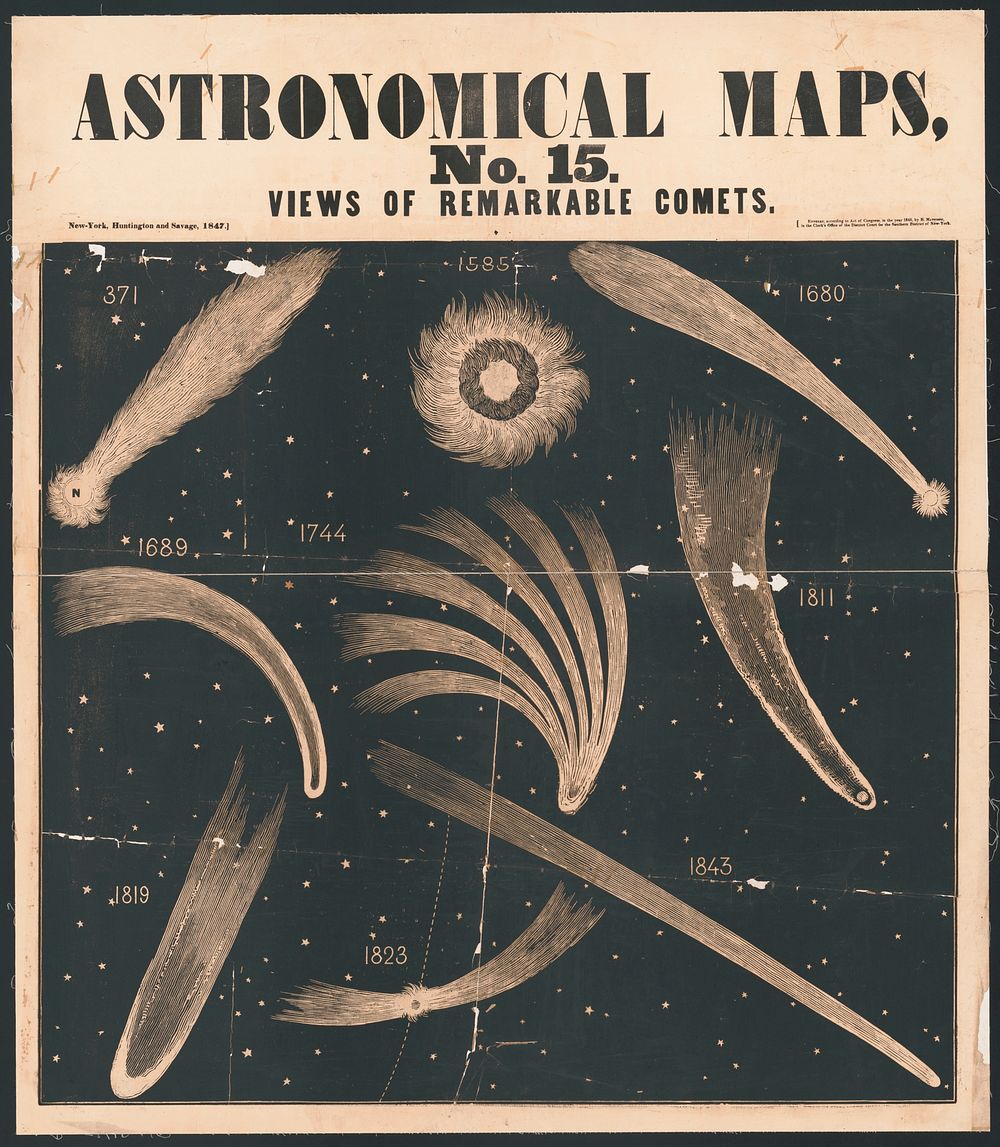 Astronomical maps, no. 15. views of remarkable comets