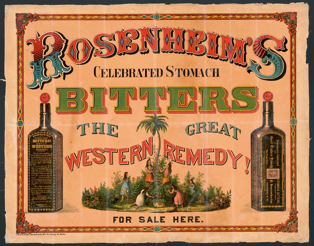 Rosenheim's celebrated stomach bitters, the great western remedy!