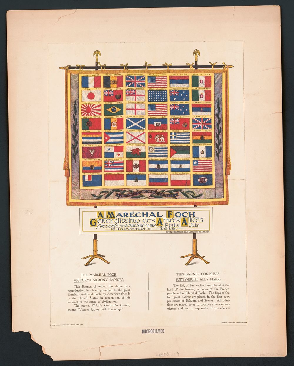 The Marshal Foch victory-harmony banner
