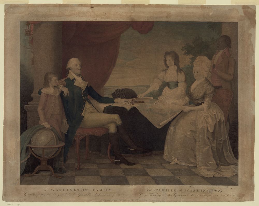 The Washington family--George Washington, his lady, and her two grandchildren by the name of Custis / painted & engraved by…