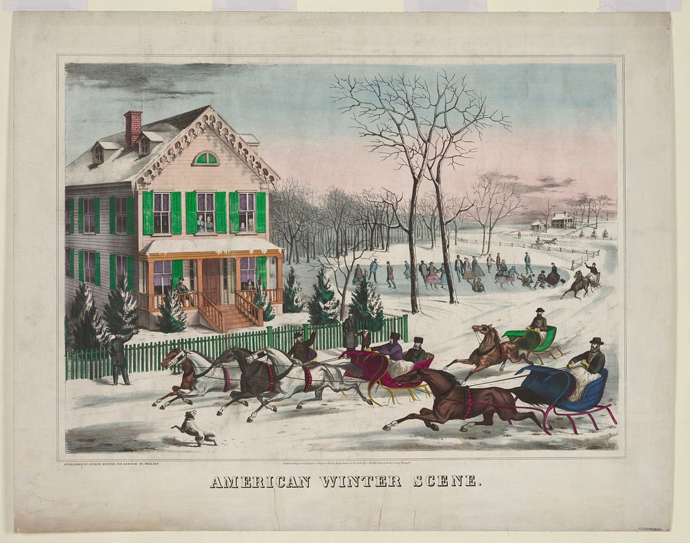 American winter scene, Hoover, Joseph, 1830-1913, publisher